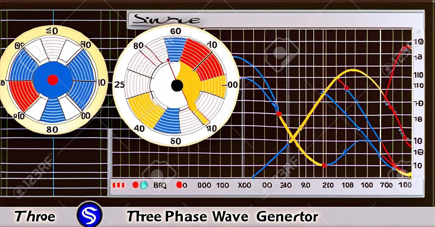 trifase generatore di onde sinusoidali