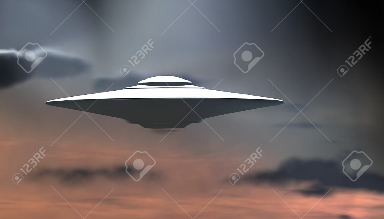 Unidentified Flying Object, 3d rendering