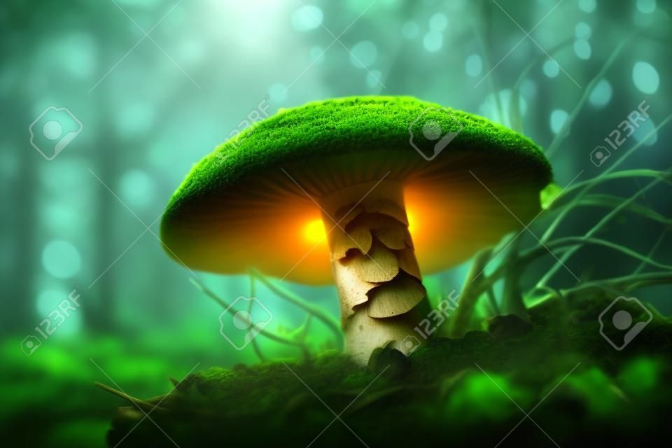 Cogumelo de fantasia na floresta