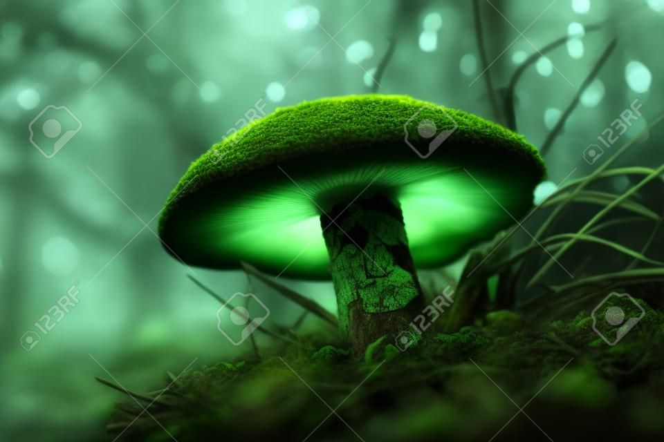 Fantastique champignons dans la forêt