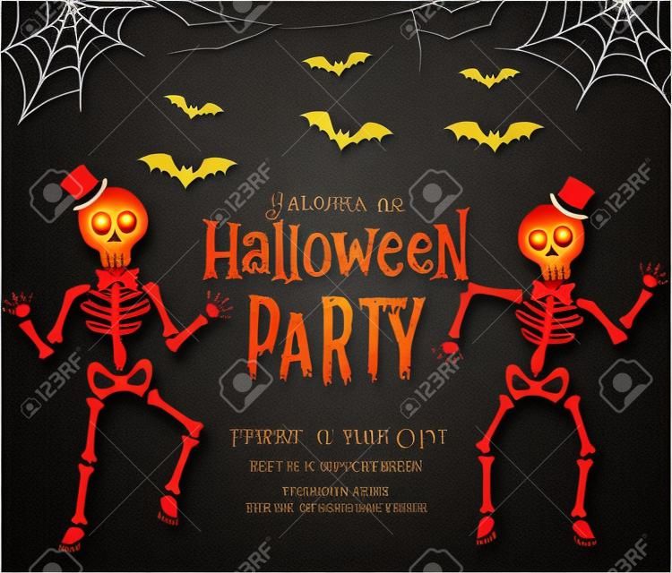 Halloween party invitation card