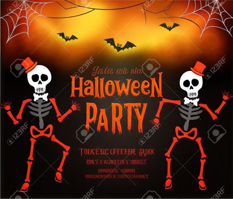 Cartão de convite de festa de Halloween