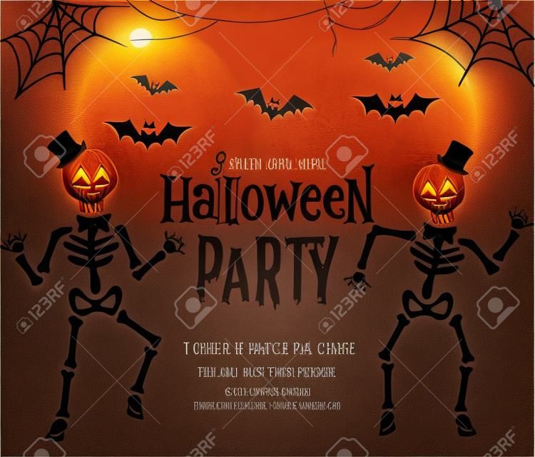 Cartão de convite de festa de Halloween