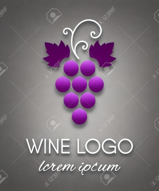 Element projektu logo winogron na białym tle na prostym tle.