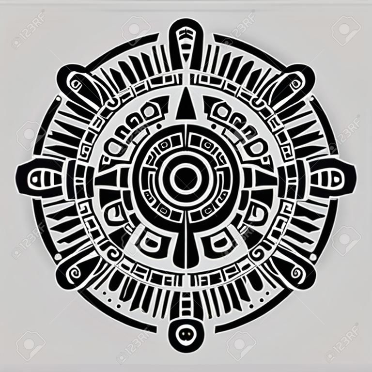 Vektor von Maya-Kalender in grauem Hintergrund