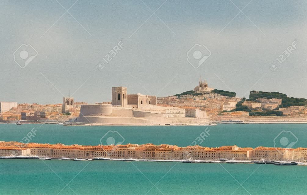 View of the ChÃ¢teau d'If and the basilica Notre-Dame de la Garde - Marseille