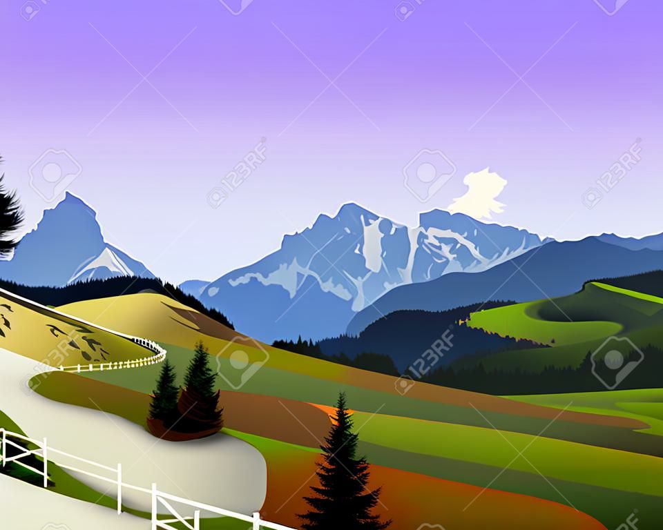 Dolomiti mountains panorama 