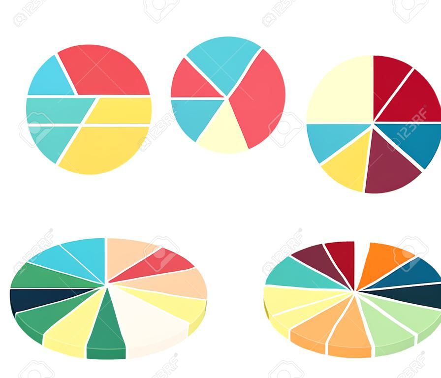 Pie circle chart. 12 section. circle graph for infographic.