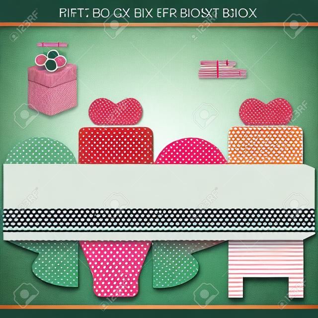 Gift box template with dots design