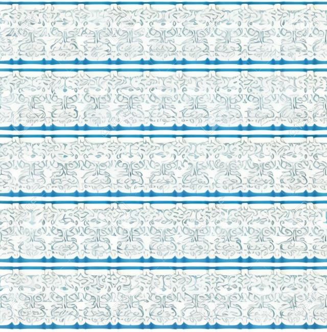 Abstract geometric pattern. Vector background. White and blue ornament. Graphic modern pattern