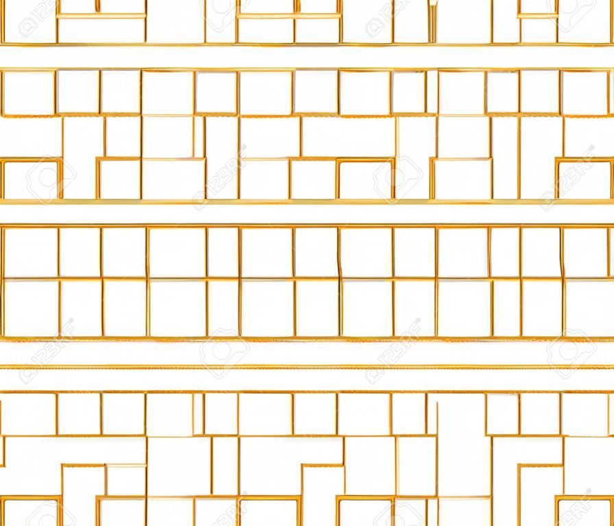 Geometryczny wzór z liniami. bezszwowe tło wektor. biała i złota tekstura. graficzny nowoczesny wzór. prosty projekt graficzny kraty
