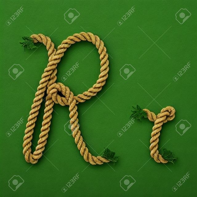 Веревка алфавит. Буква R