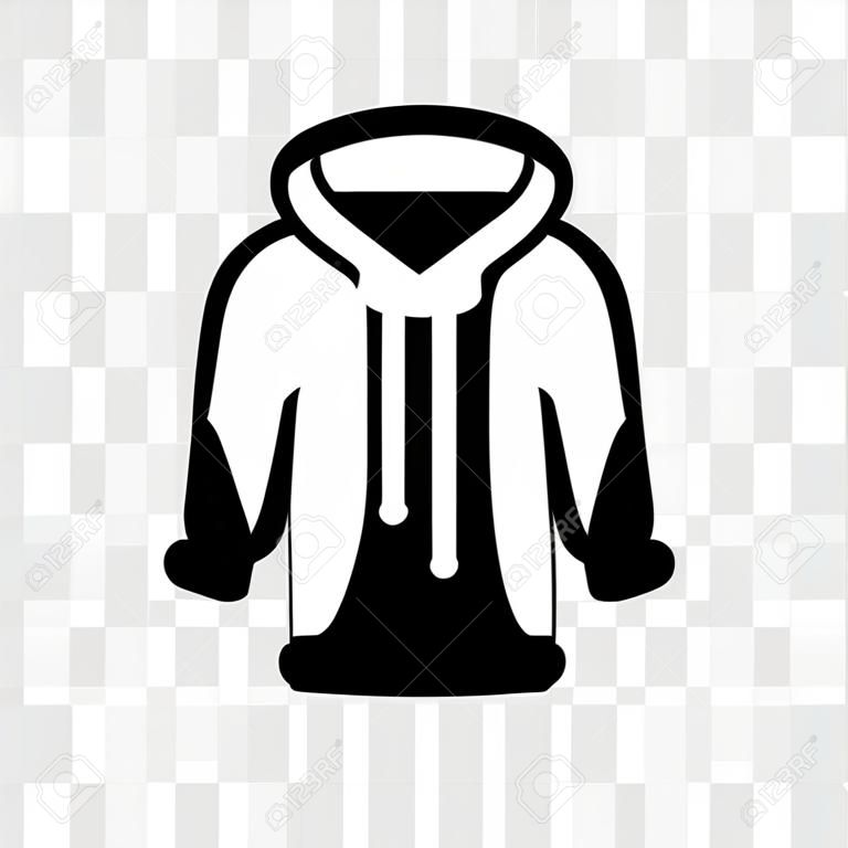 Hoodie vectorpictogram geïsoleerd op transparante achtergrond, Hoodie transparantie logo concept