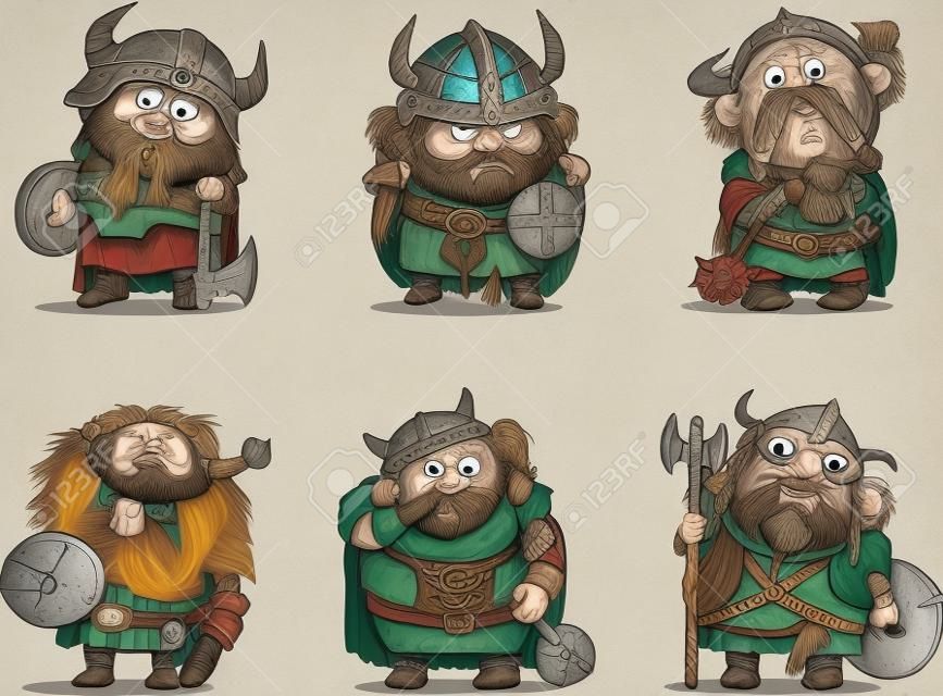 Cartoon Vikings Grappige tekenfilm.