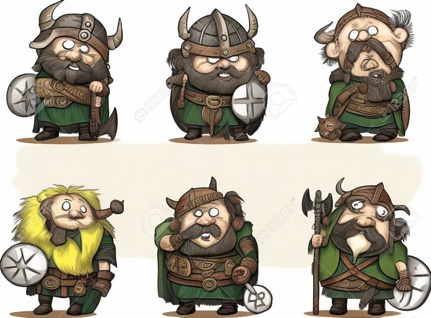 Vikings Cartoon drôle de bande dessinée.