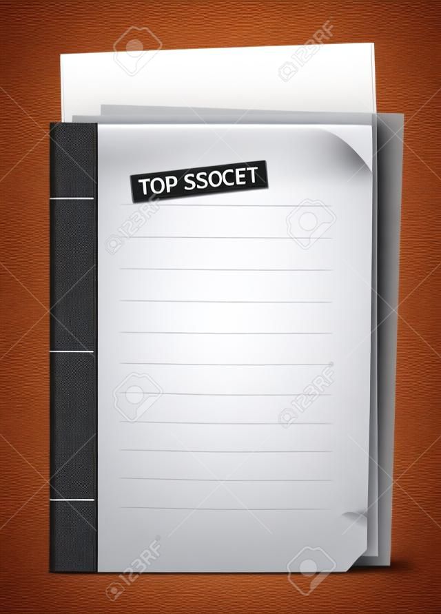top secret folder isolated, clipping path 