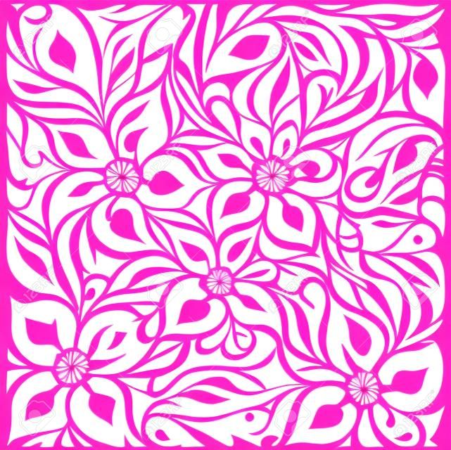 Bloemen Roze vector behang ontwerp achtergrond