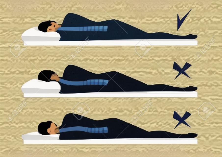 Best and worst positions for sleeping pregnant women, illustration