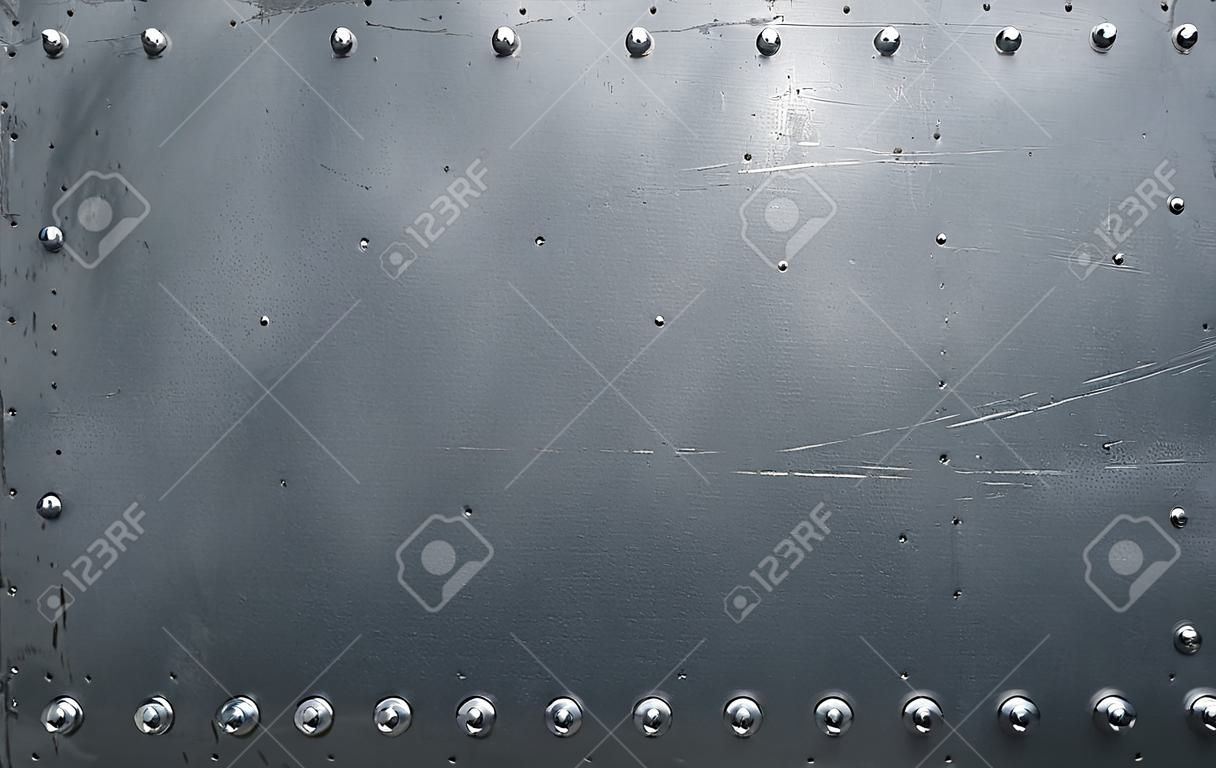 Metal texture, steel background with rivets
