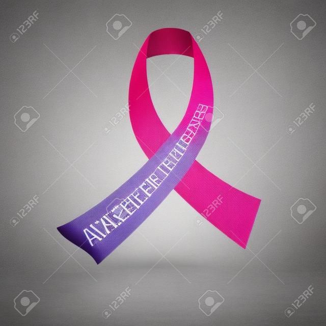 Alzheimer\'s disease awareness ribbon.