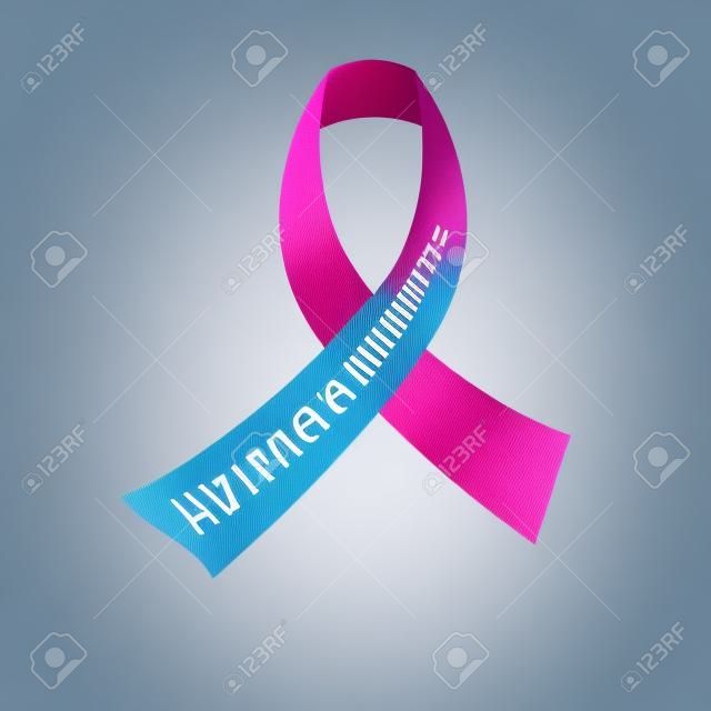 Alzheimer\'s disease awareness ribbon.