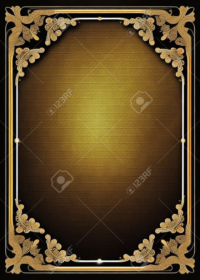 decorative frame in vintage style with beautiful filigree and retro border for premium invitation cards or luxury certificate on ancient background, ornament vector