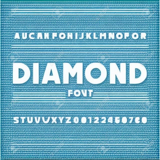 ダイヤモンドのアルファベットのフォントです。華麗な文字と数字。株式ベクトル タイポグラフィ デザイン。