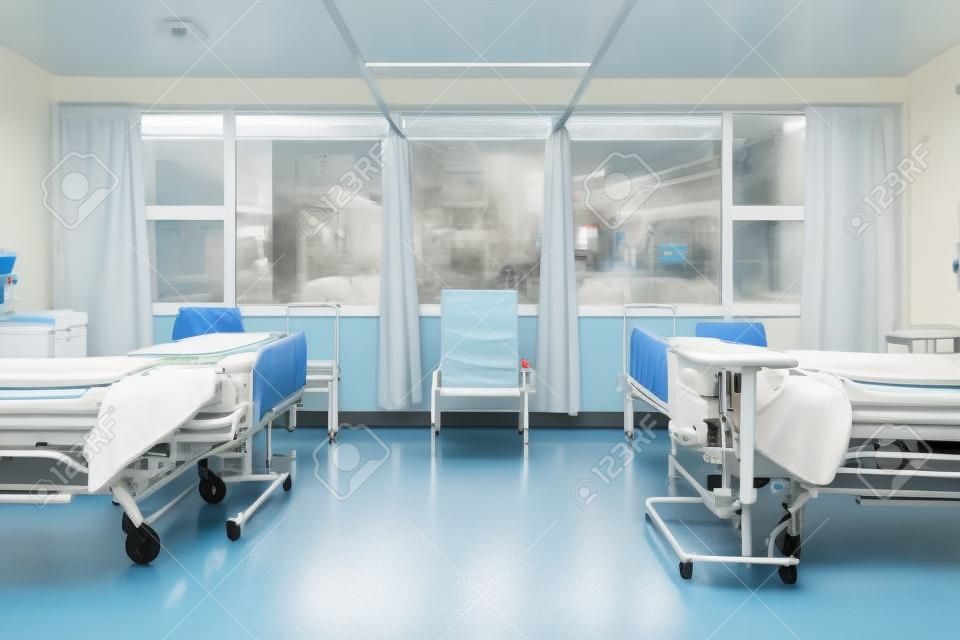 Krankenstation mit Betten und medizinische Geräte
