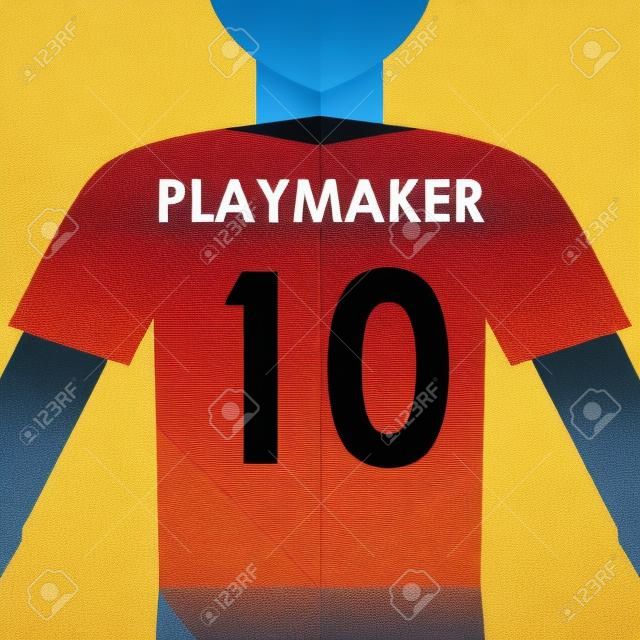 number10 Soccer rozgrywający płaskim graficzne