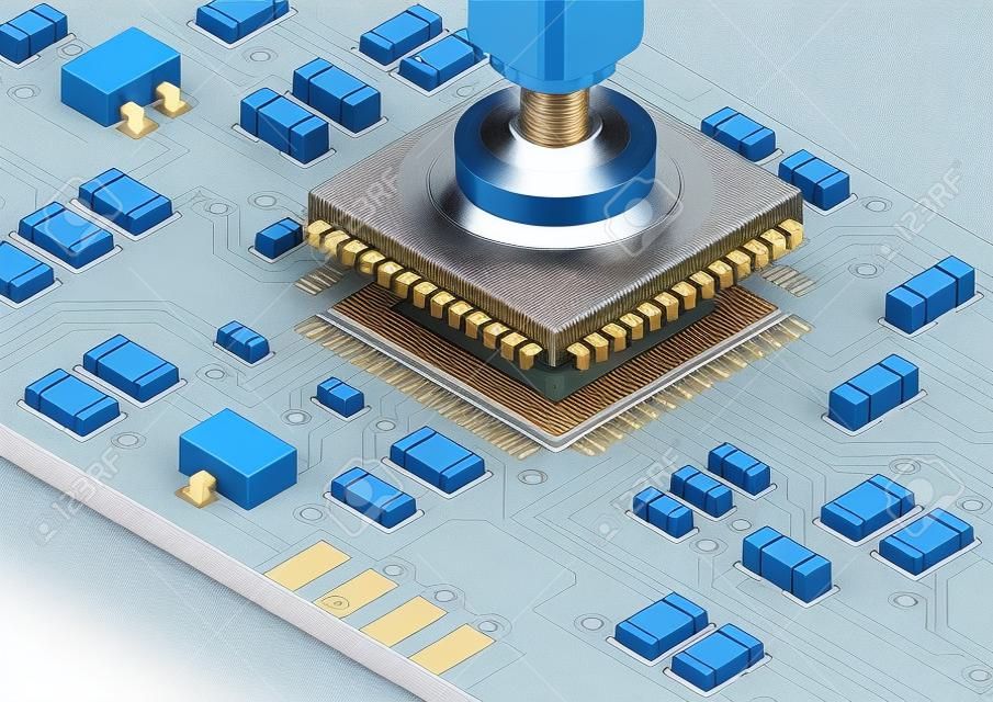 Surface mount technology component placement isometric