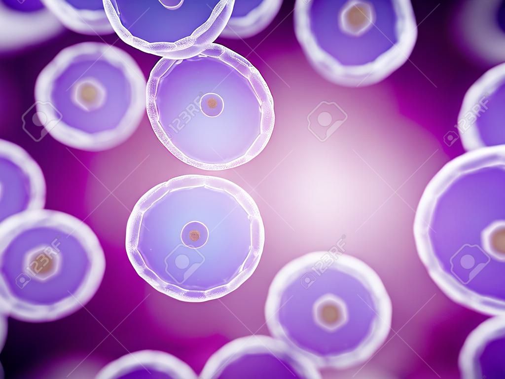 3d ha reso l'illustrazione di cellule umane generiche