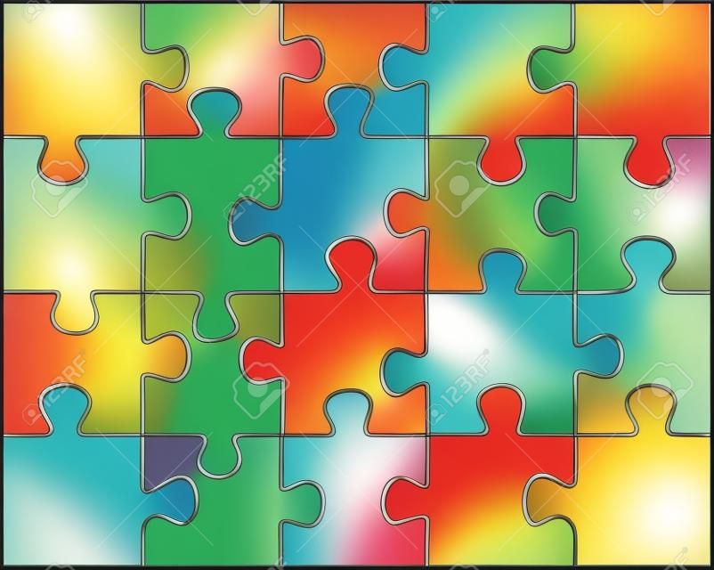 vector transparent puzzle on withe background