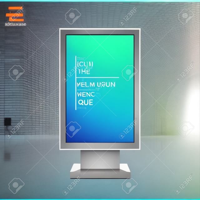 Dijital sinyal. Gri Boş reklam billboard