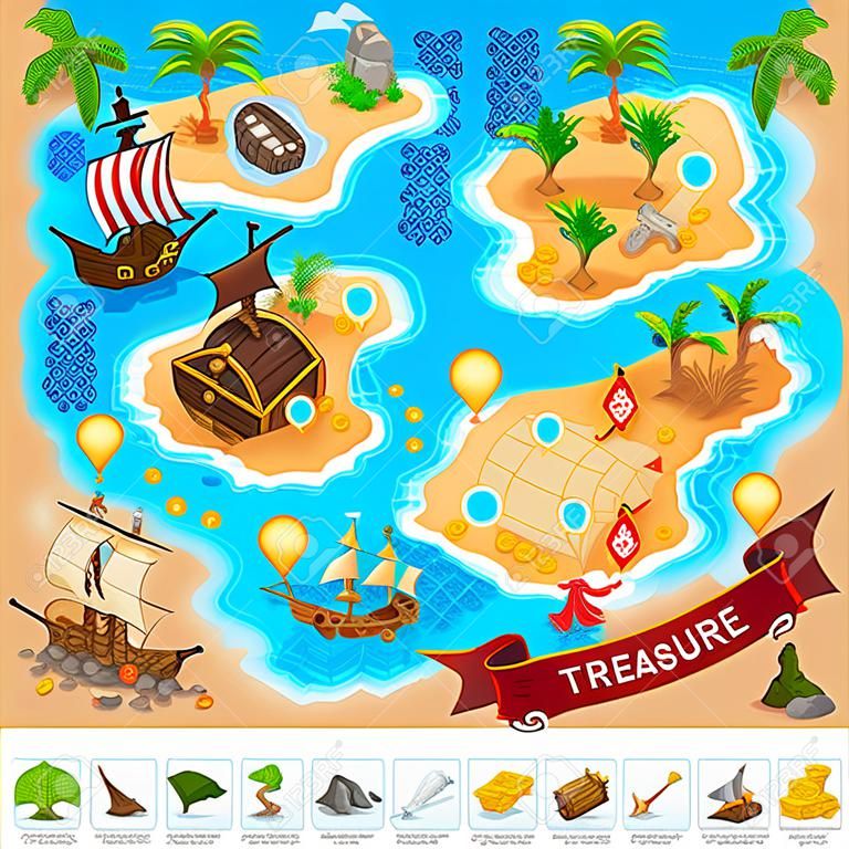 Tesoro del pirata Mapa