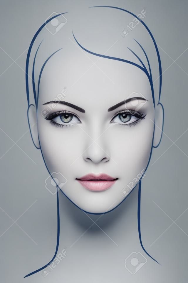 Young woman face