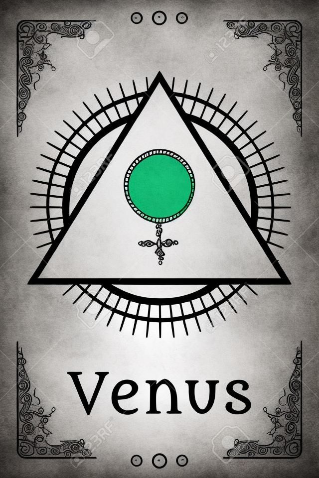 simbolo magico alchemia, illustrazione in formato vettoriale
