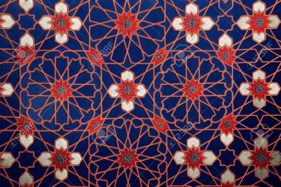 Oriental decoration in blue and red colors
