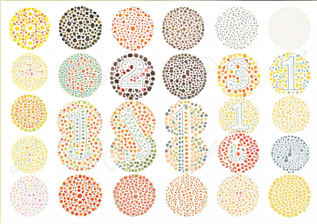 Ishihara Test  daltonism,color blindness disease  perception test