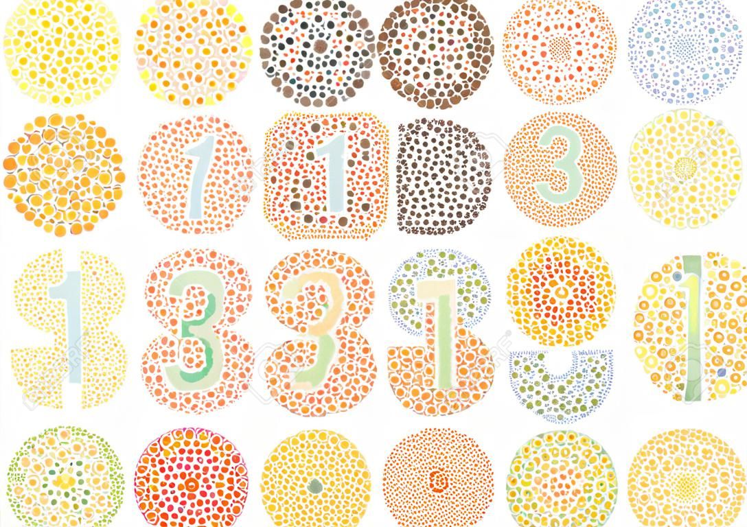 Ishihara Test daltonisme, kleurblindheid ziekte waarnemingstest