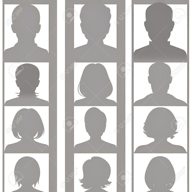 vector avatar, profile icon, head silhouette