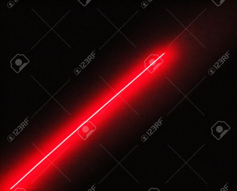Red laser beam. Vector design element. The isolated transparent object on a light background. Eps.