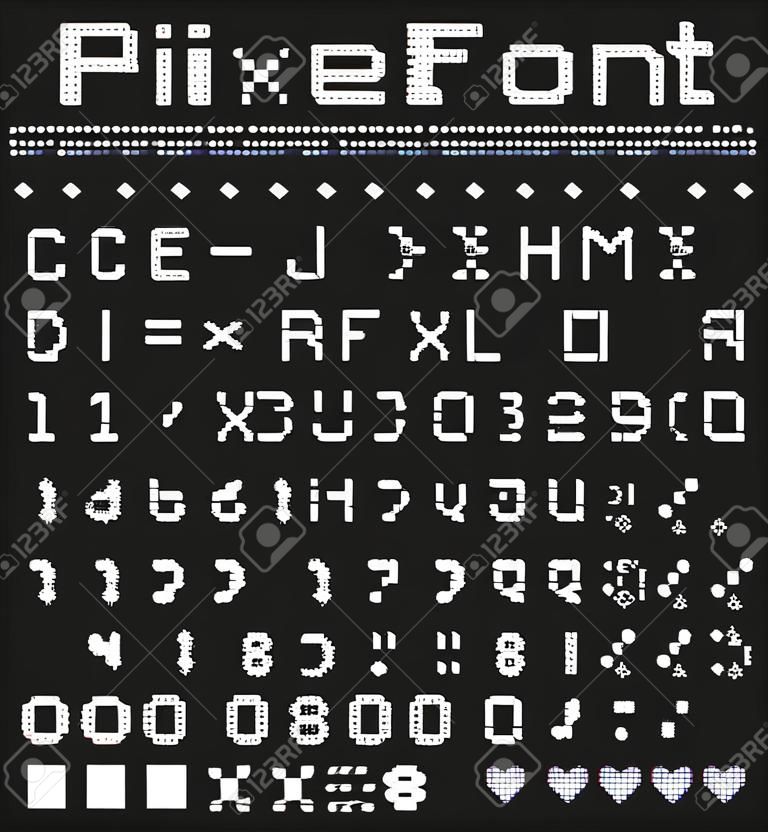 Pixel Spiel Schriftart Retro-Stil