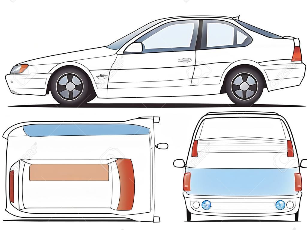 SW de coches - Diseño de presentación - vector