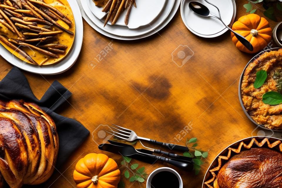 Thanksgiving-Tisch oben geschossen