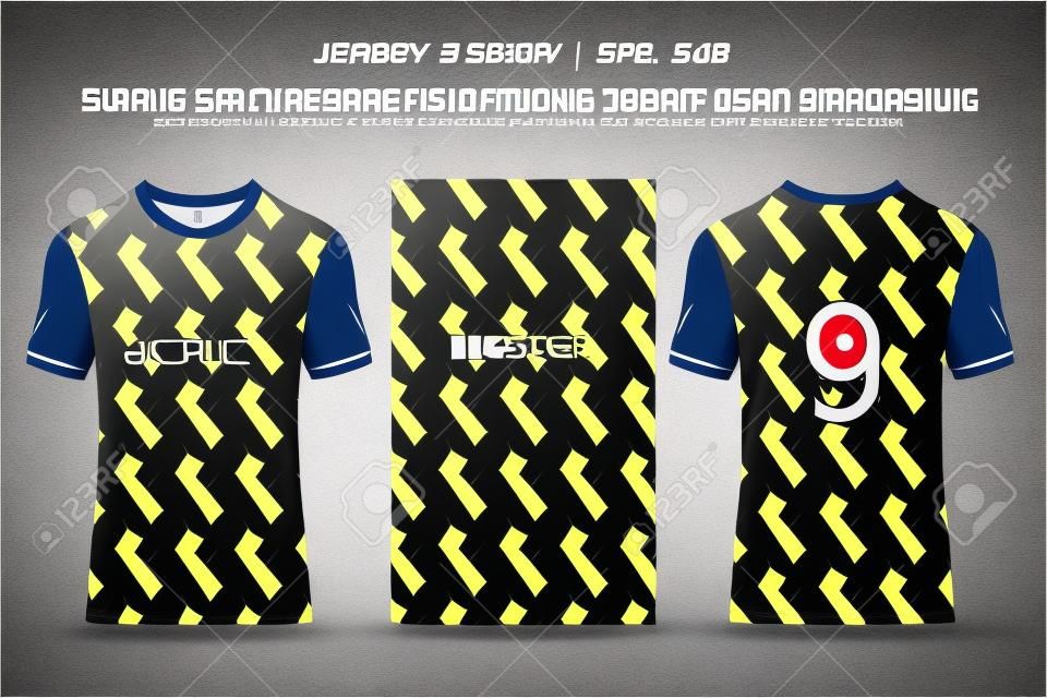 Premium Vector  Blue yellow racing jersey design