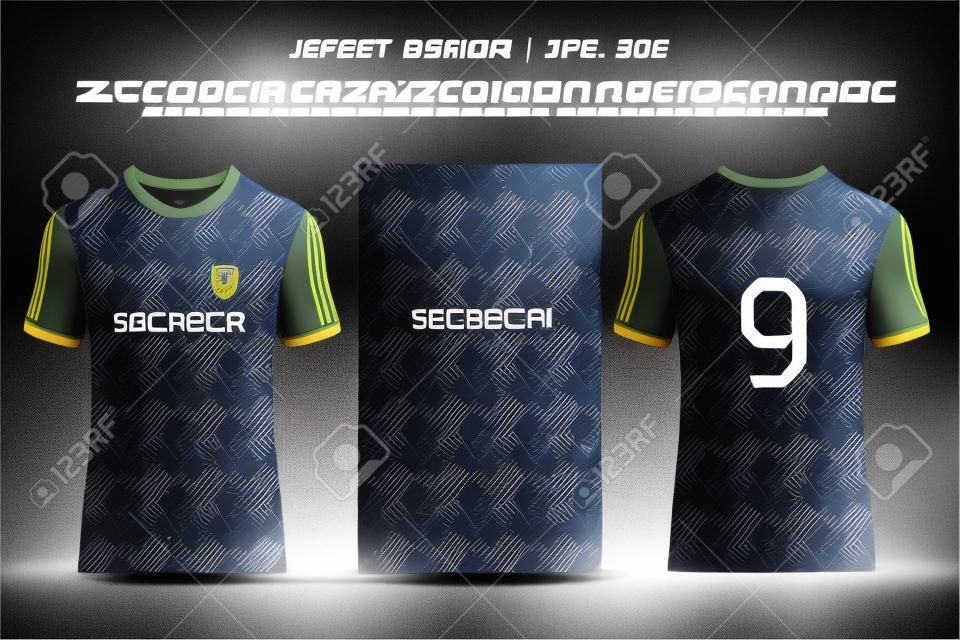 Premium Vector  T-shirt green and black soccer or football