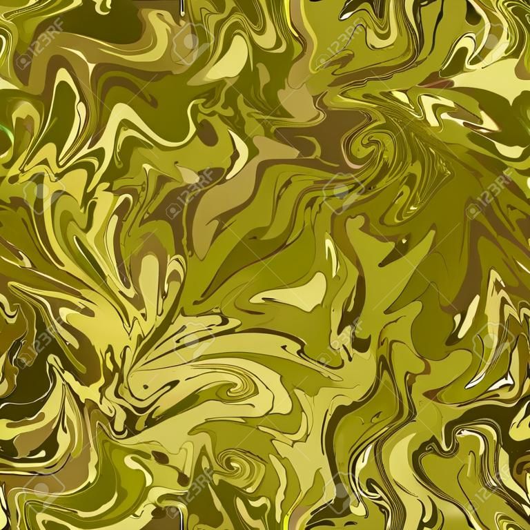 Tarnung mit Schattierungen von Gold, Bronze. Nahtlose Mode-Camouflage-Textur. Marmor chaotische Linien.