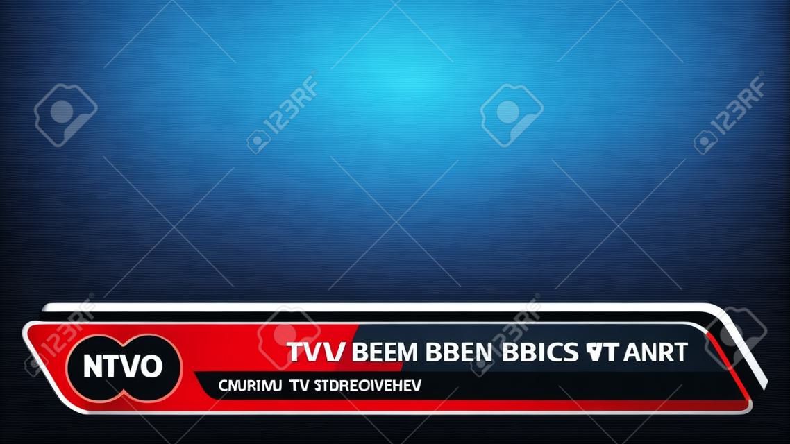 Tv news bars for Video headline title or lower third template. Vector illustration.