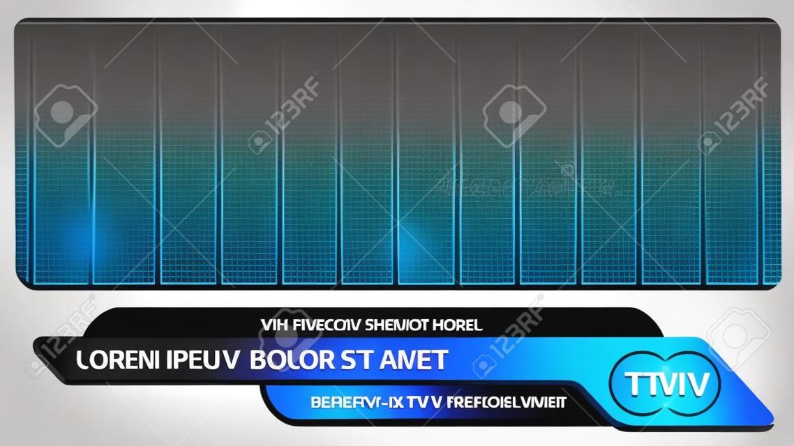 Barres d'actualités télévisées pour le titre du titre de la vidéo ou le troisième modèle inférieur. Illustration vectorielle.