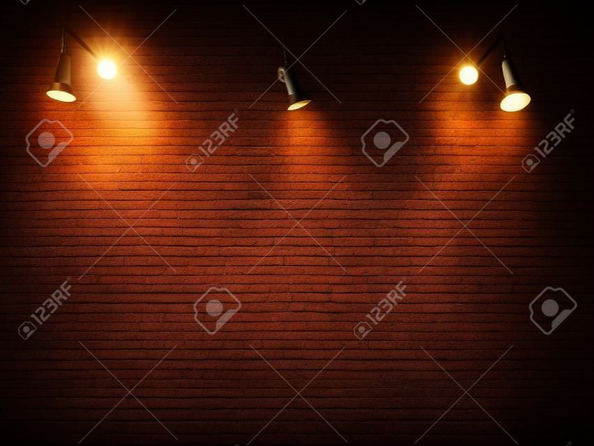 Spot light and brick background